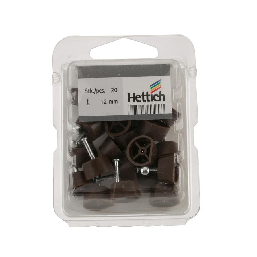 Hettich Supports for Wooden Shelves (12 mm, Brown, Pack of 20)