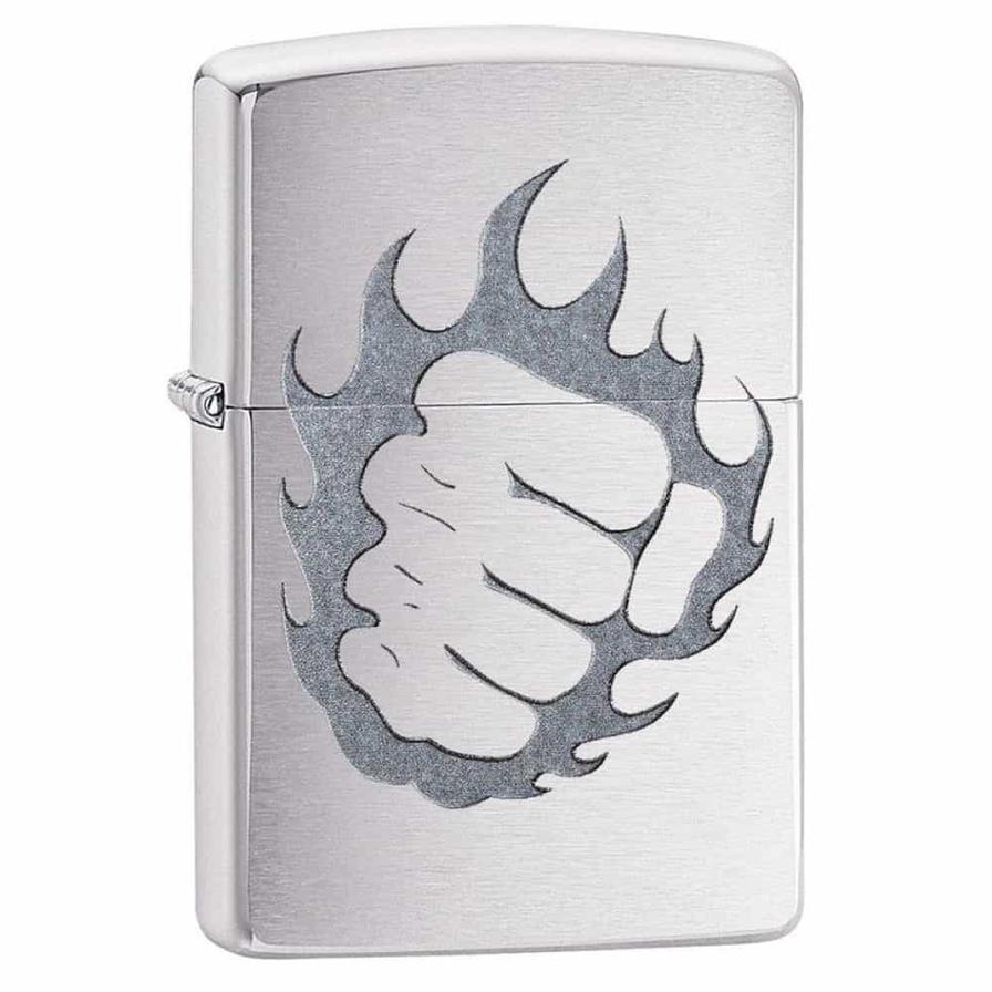 Buy Zippo Tattoo Fire & First Windproof Lighter, 29428 (Brushed