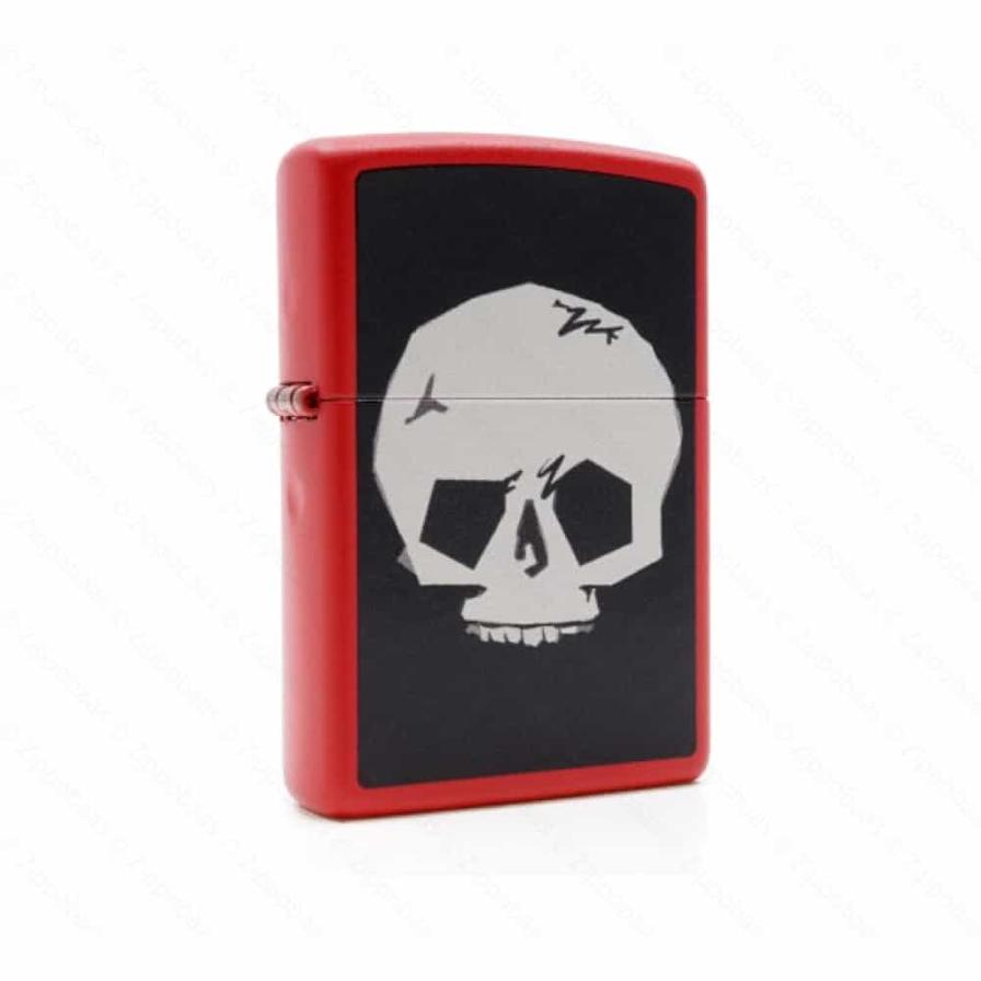 Buy Zippo Skull Design Windproof Lighter, CI013302 233 (Red Matte 