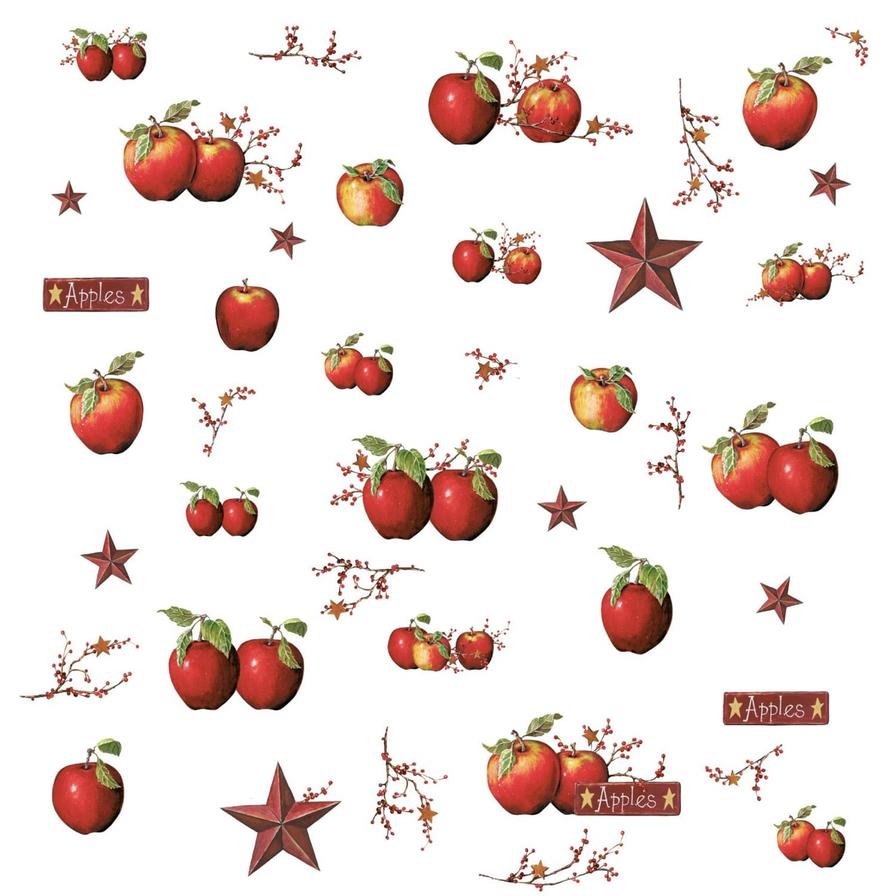 Roommates Country Apples Peel Wall Decals