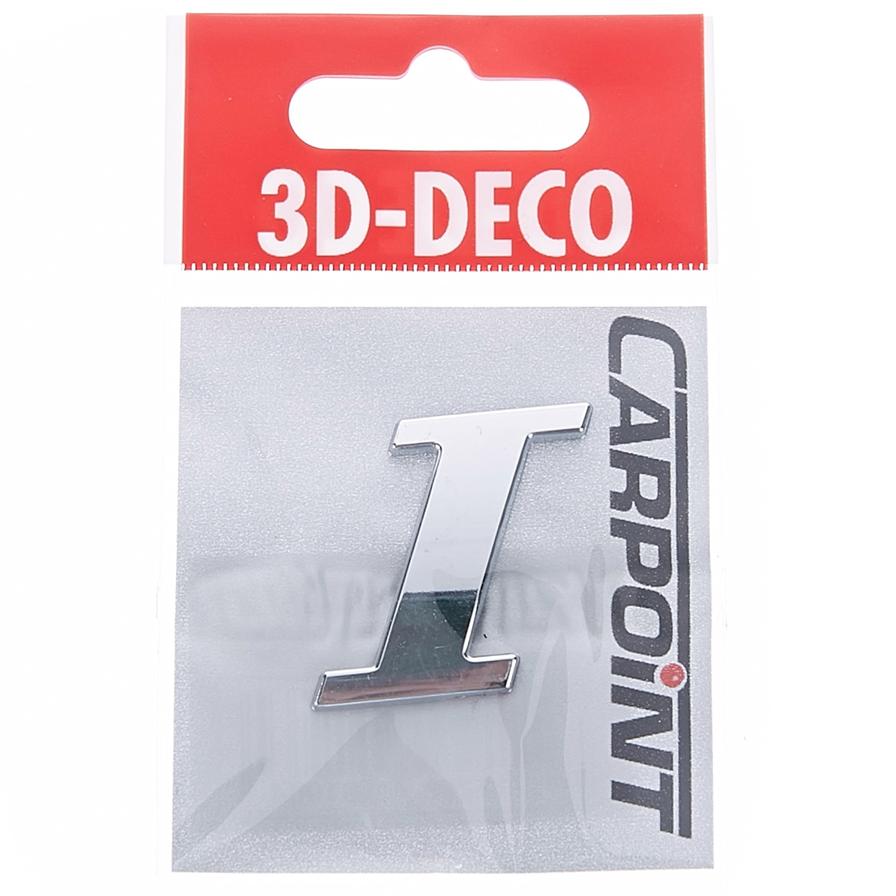 Carpoint 3D Deco "I" Design (Silver)