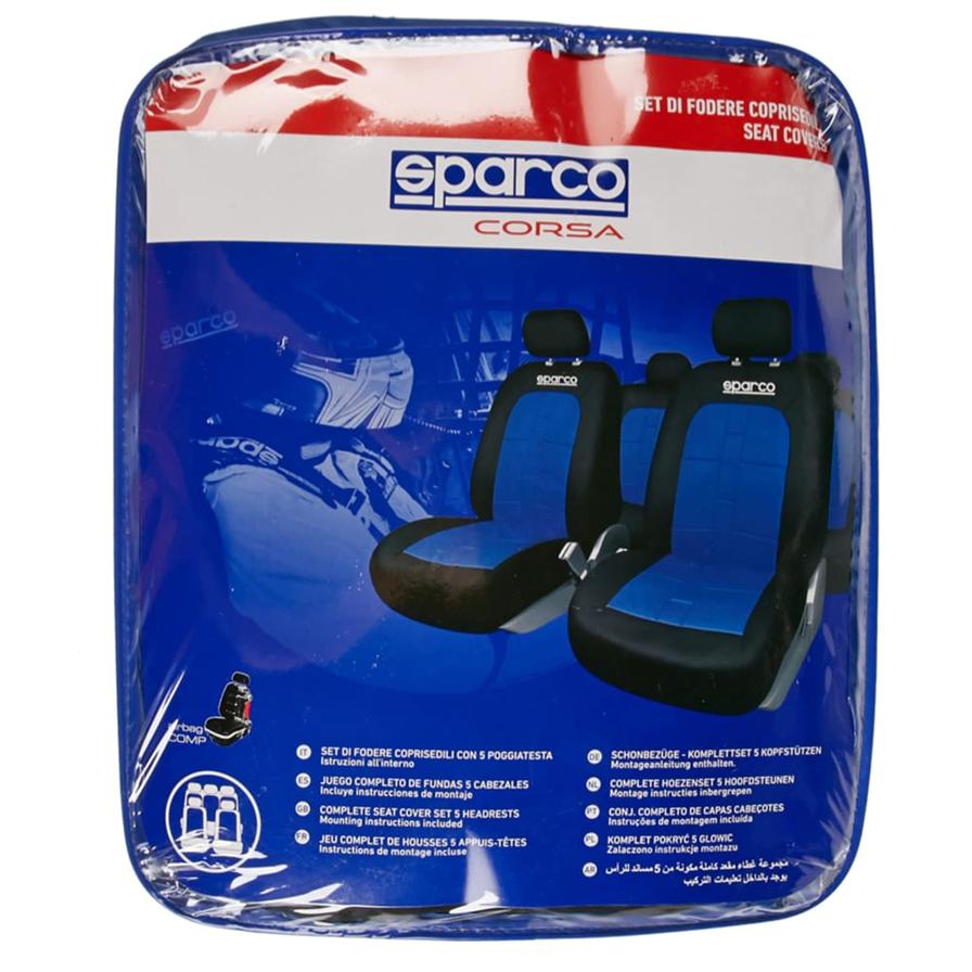 Sparco Universal Seat Cover (Blue and Black)