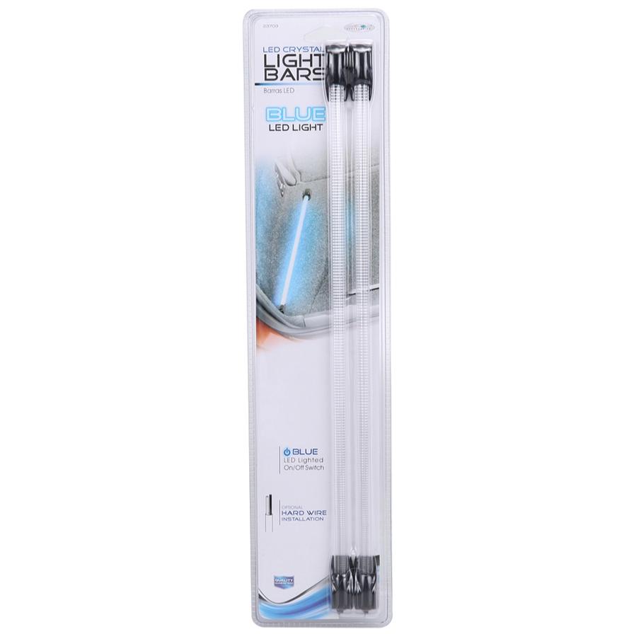 Custom Accessories Crystal LED Light Bar (Blue, 38.1 cm, Pack of 2)