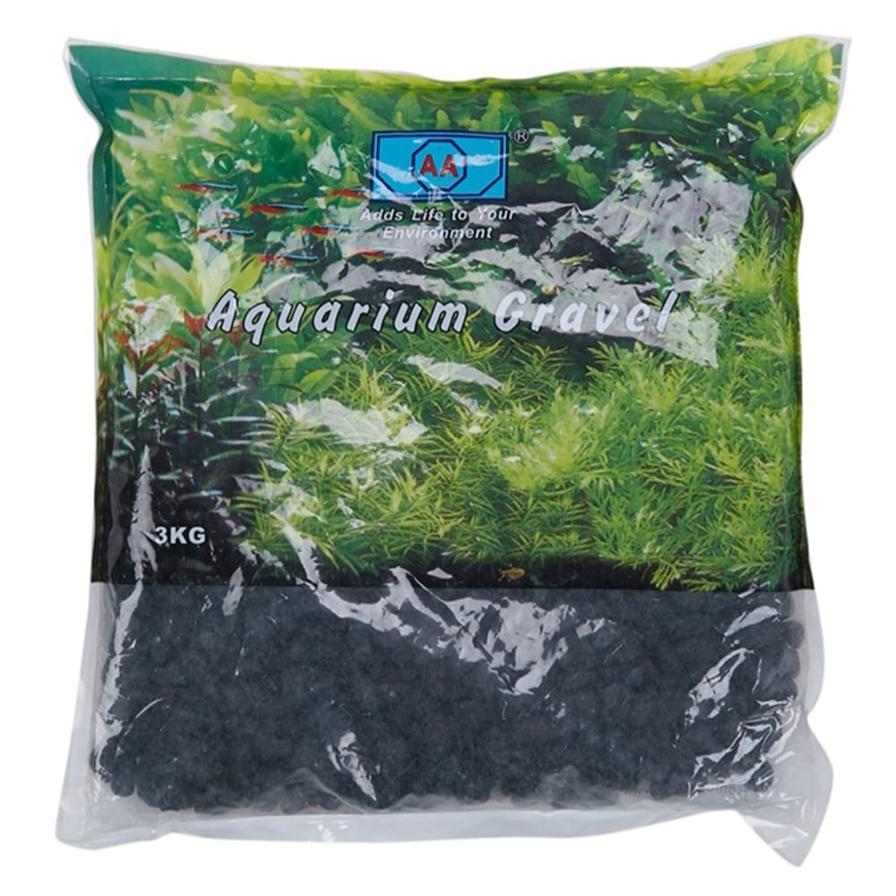 AA Aquarium Pebbles (3 kg, Black)