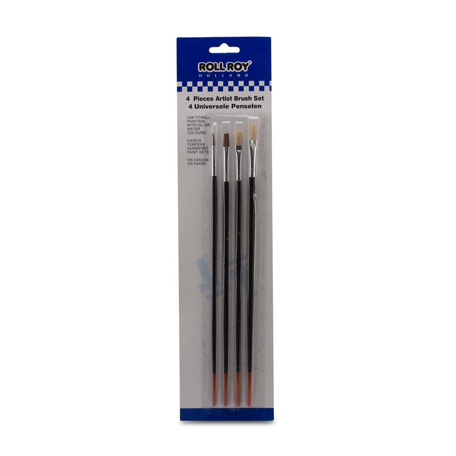 Roll Roy Artist Brush Set (Pack of 4)