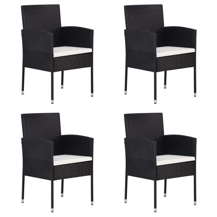 Black rattan garden deals chairs