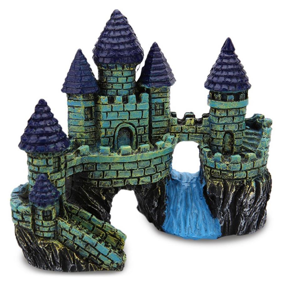 Foshan Aquarium Castle Decoration (Blue)