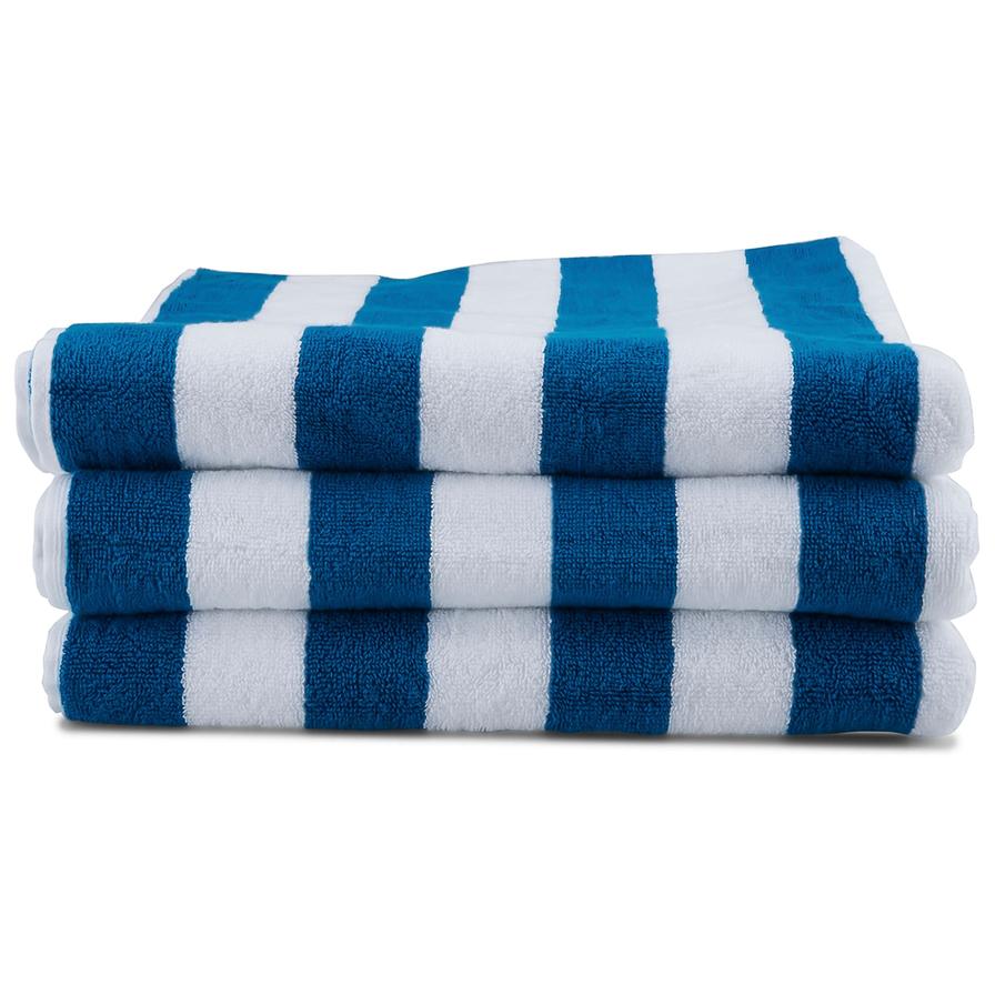 Truebell Mykonos Striped Bath Towel (Blue)