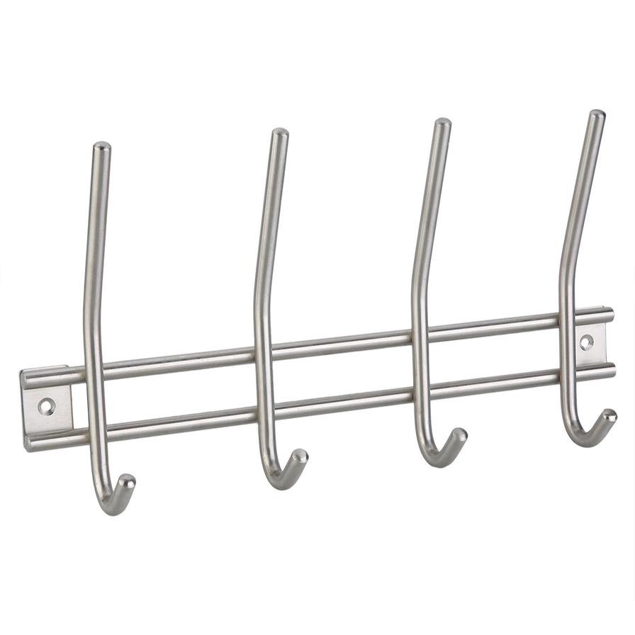 Hettich 4-Hook Coat Rack (Stainless Steel)