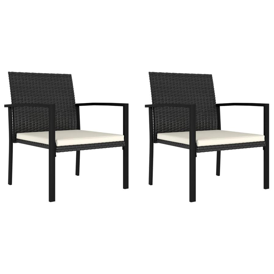 Black rattan 2024 outdoor chairs