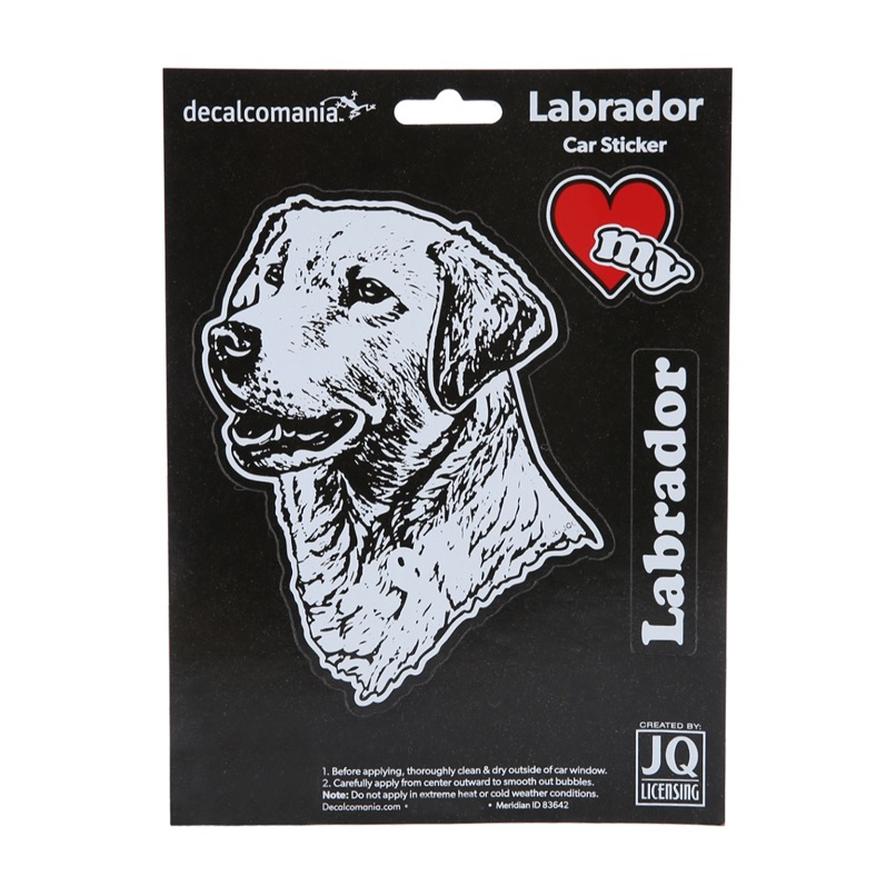 Decalcomania Labrador Dog Car Sticker (15 x 20 cm)