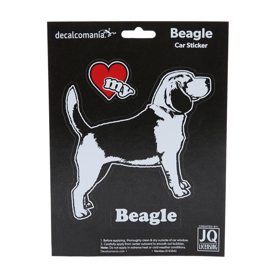 Decalcomania Beagle Dog Car Sticker (15 x 20 cm)