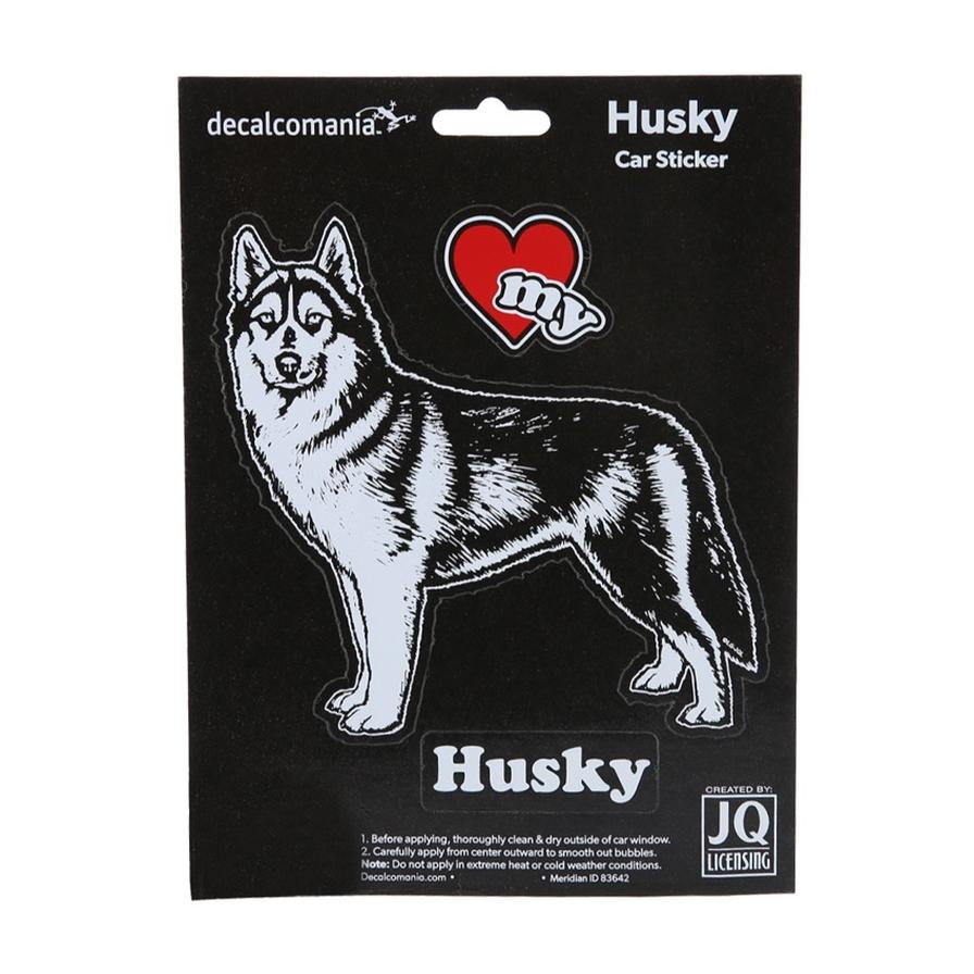 Decalcomania Husky Dog Car Sticker (15 x 20 cm)