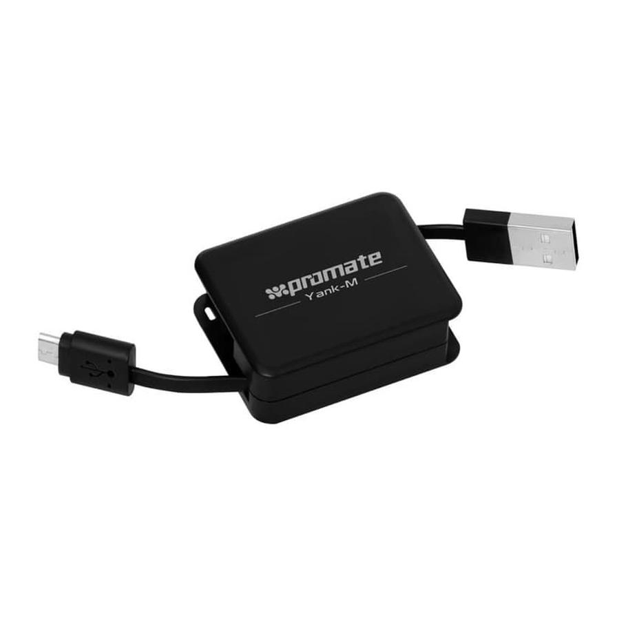 Promate Premium Retractable USB To MicroUSB  Charge & Sync Cable