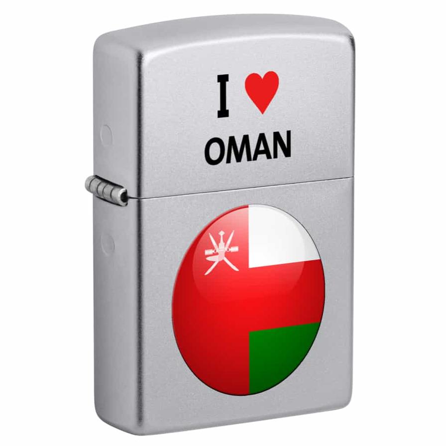 Buy Zippo I Love Oman Design Windproof Lighter,CI412709 205 (Satin