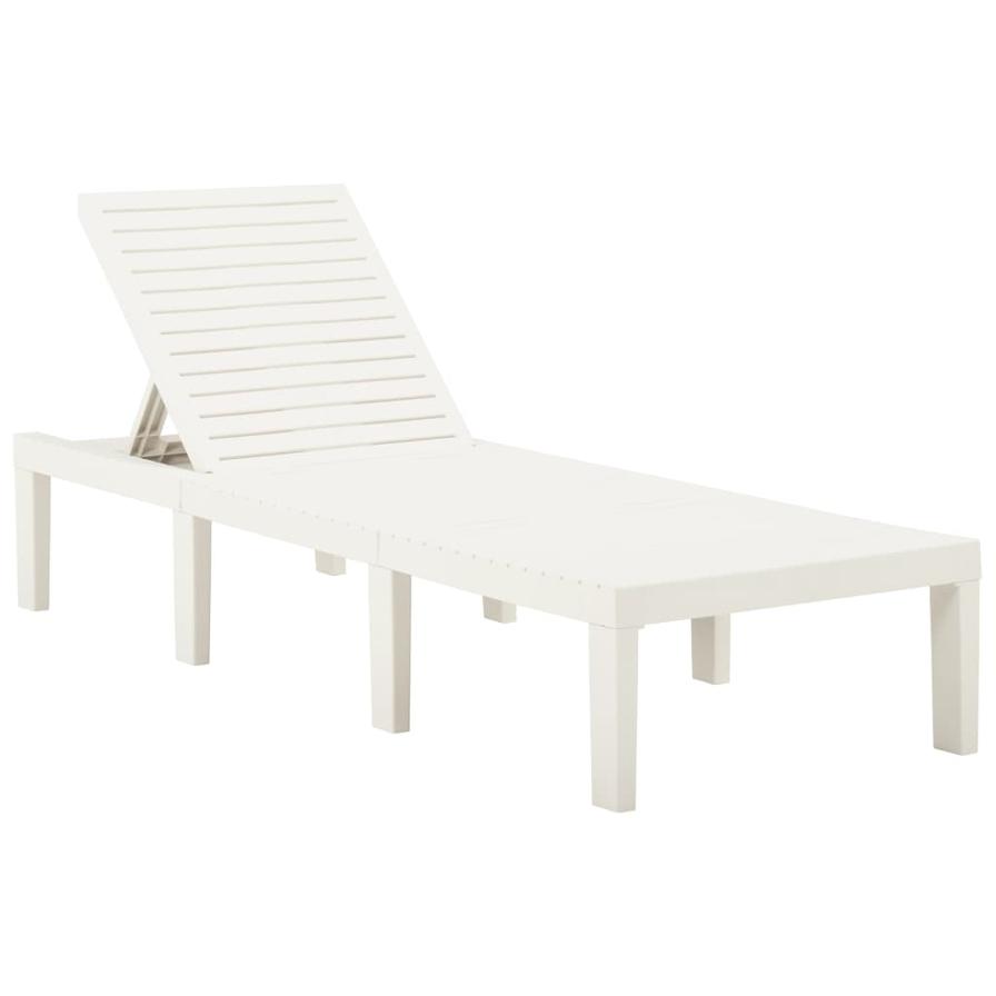 White plastic hot sale sun lounger