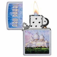 Zippo Abu Dhabi Grand Mosque Design Windproof Lighter, CI412381 205 (Satin Chrome)