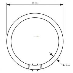 Osram Lumilux T5 FC Circular LED Tube (22 W, Warm White)