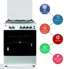 Nobel Freestanding 4-Burner Gas Cooker, NGC7406 (60 x 55 cm)