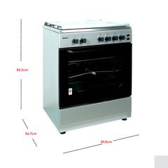 Nobel Freestanding 4-Burner Gas Cooker, NGC7406 (60 x 55 cm)