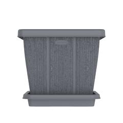 Cosmoplast Cedargrain Plastic Square Planter W/Tray (30 L)