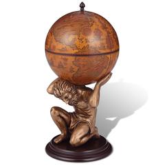 vidaXL Globe Beverage Stand Atlas Design 42x42x85 cm