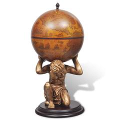 vidaXL Globe Beverage Stand Atlas Design 42x42x85 cm