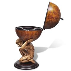 vidaXL Globe Beverage Stand Atlas Design 42x42x85 cm