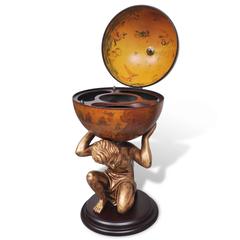 vidaXL Globe Beverage Stand Atlas Design 42x42x85 cm