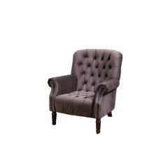 Pan Emirates Spyro Velvet Fiber & Wood Accent Chair (87 x 90 x 97 cm)