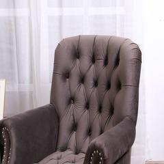 Pan Emirates Spyro Velvet Fiber & Wood Accent Chair (87 x 90 x 97 cm)