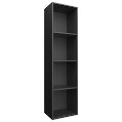 vidaXL Book Cabinet/TV Cabinet Black Engineered Wood (36 x 30 x 143 cm)