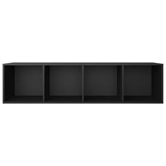 vidaXL Book Cabinet/TV Cabinet Black Engineered Wood (36 x 30 x 143 cm)