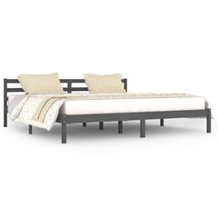 vidaXL Day Bed Solid Wood Pine 200x200 cm Super King Grey