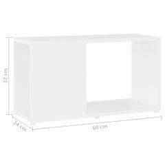 vidaXL TV Cabinet White 60x24x32cm Engineered Wood