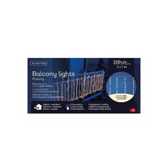 Kaemingk Lumineo LED 220 Bulbs Balcony Lights W/5 Functions (100 cm, Warm White)