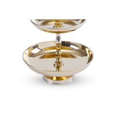 Pan Emirates Cabalen 2-Tier Cake Stand (19 x 19 x 25 cm, Shiny Gold)