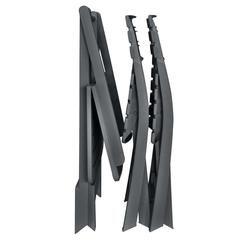 vidaXL 3-Piece Plastic Folding Bistro Set (79 x 72 x 70 cm, Anthracite)