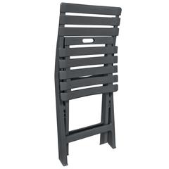 vidaXL 3-Piece Plastic Folding Bistro Set (79 x 72 x 70 cm, Anthracite)