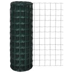 vidaXL Steel Euro Fence (25 x 1 m, Green)