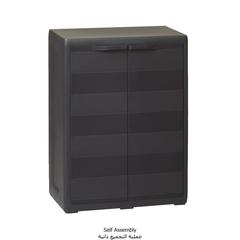 vidaXL Garden Storage Cabinet with 1 Shelf Black