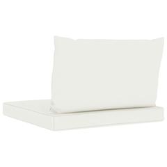 vidaXL Pallet Sofa Cushions 2 pcs Cream White Fabric