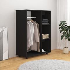 vidaXL Engineered Wood Wardrobe (80 x 40 x 110 cm, Black)
