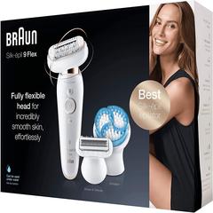 Braun Silk-epil 9 Flex Beauty Set, Epilator W/Flexible Head +5 Extras & Pouch, SES 9010 3D