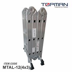 Topman Aluminum Multi-Task 4x3 Ladder, MTAL-12 (180 x 38 x 370 cm)