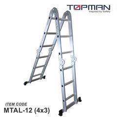 Topman Aluminum Multi-Task 4x3 Ladder, MTAL-12 (180 x 38 x 370 cm)