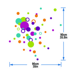 ملصق حائط دوائر من ستيكي آرت (50 × 70 سم)