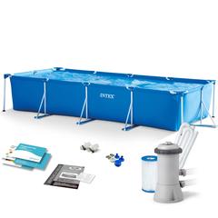 Intex Rectangular Frame Pool W/Pump (450 x 220 x 84 cm)