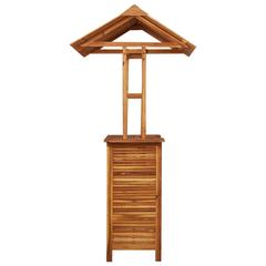 Solid Acacia Wood Bar Table W/Rooftop vidaXL (122 x 106 x 217 cm)
