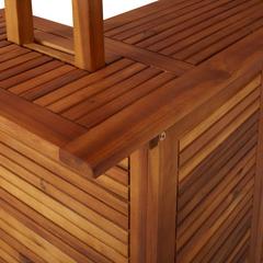 Solid Acacia Wood Bar Table W/Rooftop vidaXL (122 x 106 x 217 cm)